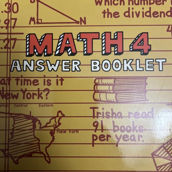 Math 4 Teaching Textbooks Answer Booklet By Greg and Shawn Sabouri Homeschool - Picture 2 of 7